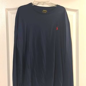 Navy blue long sleeve shirt
